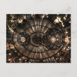 Mekaniska zodiakkonstellationer av Steampunk Vykort