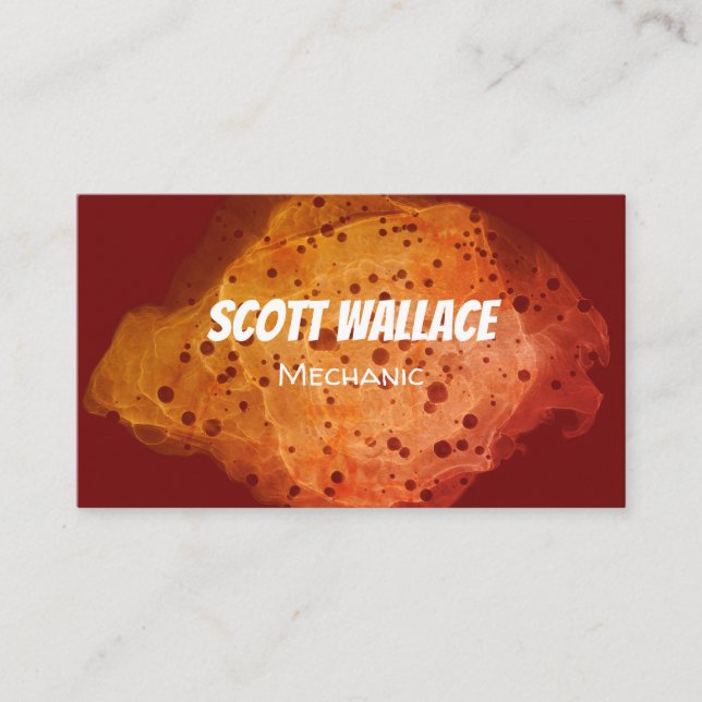 Mekaniskt Affärskort av rost Visitkort (Framsida)