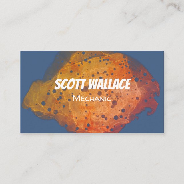 Mekaniskt Affärskort av rost Visitkort (Framsida)