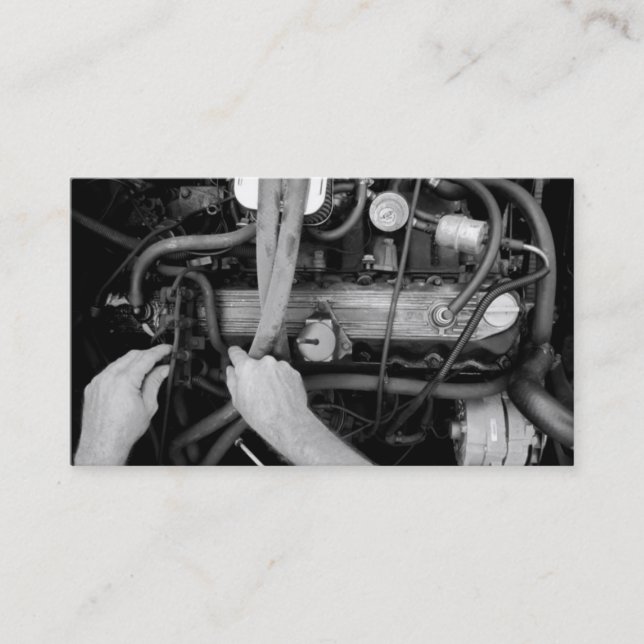 Mekaniskt Affärskort Visitkort (Framsida)