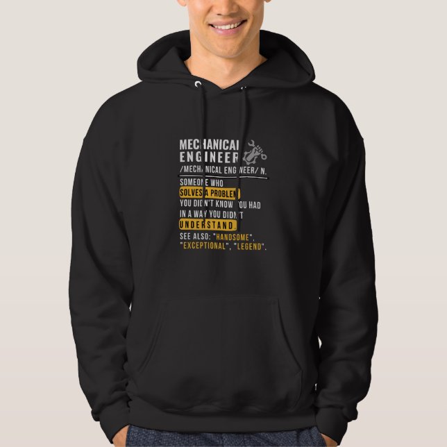 Mekaniskt definitionsfunktionellt Ingenjör-jobb Hoodie (Framsida)