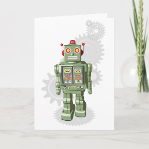 Mekaniskt födelsedagskort Leksak Robot Kort