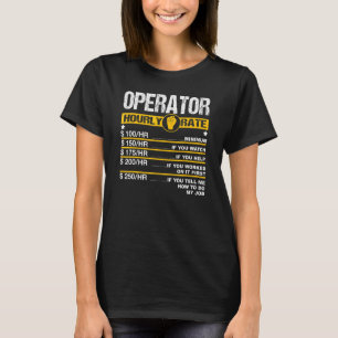 Mekaniskt grävmaskinsarbete med timtaxor för manar t shirt