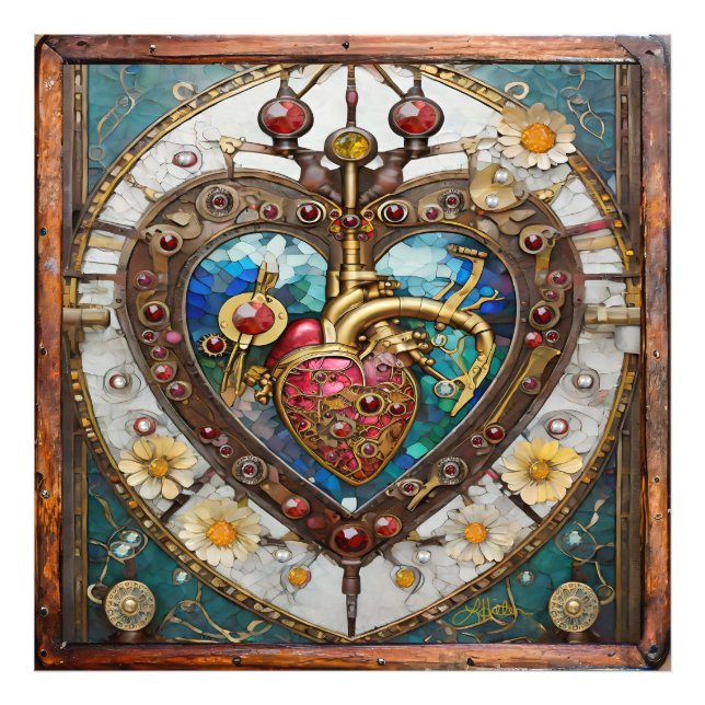 Mekaniskt hjärta anatomisk Steampunk-serie Fototryck (Framsidan)