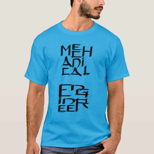 Mekaniskt Ingenjör-tecken T Shirt (Framsida)