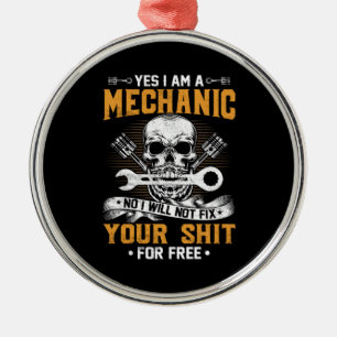 Mekaniskt ja, jag är en mekanisk julgransprydnad metall