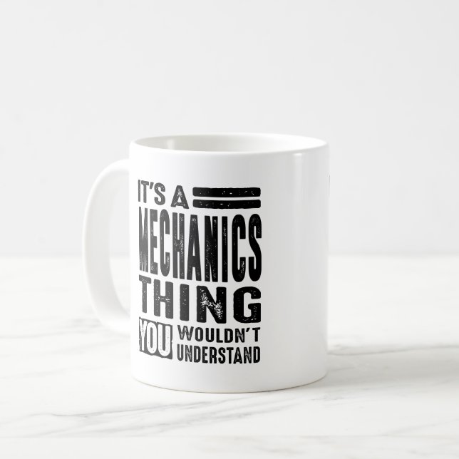 Mekaniskt jobbtitel - Gift Kaffemugg (Framsida vänster)