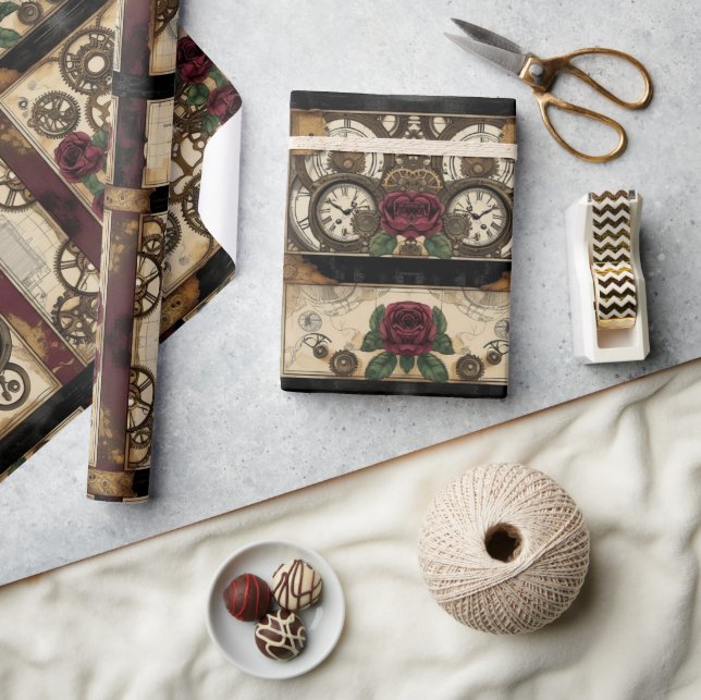 Mekaniskt Pappert för svällning av Steampunk Presentpapper (Hantverk)