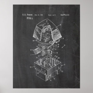 Mekaniskt patent för Tangentbord Nyckel Poster