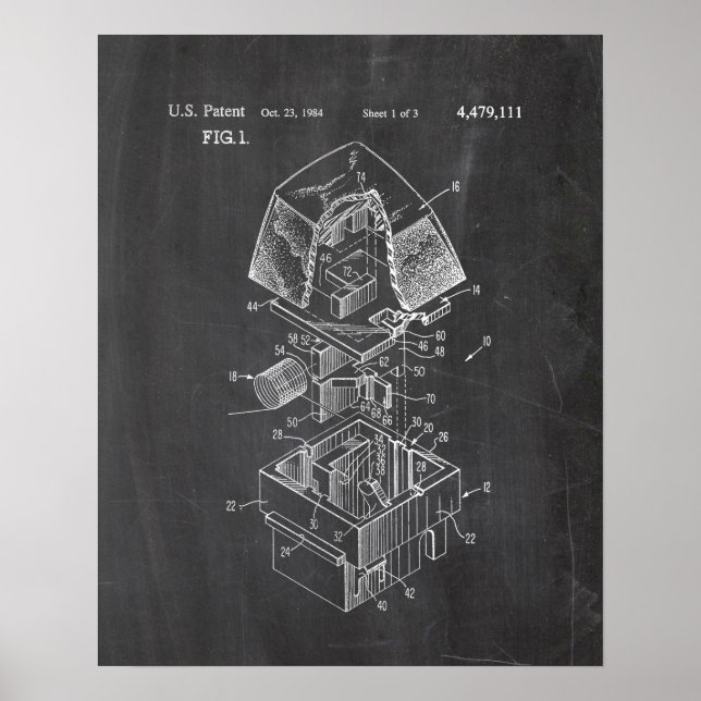 Mekaniskt patent för Tangentbord Nyckel Poster (Framsidan)