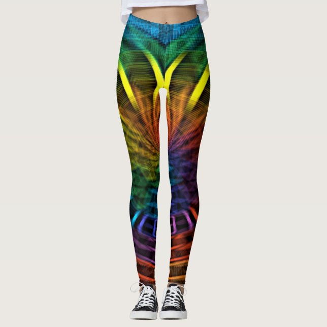 Mekaniskt rörelseverk i en regnbåge leggings (Framsida)