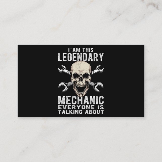 Mekaniskt Screwdriver Workshop Car Verktyg Tuning  Visitkort (Framsida)