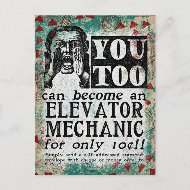 Mekaniskt vykort för höjdpunktsmekanism - Lustigt  (Framsida)