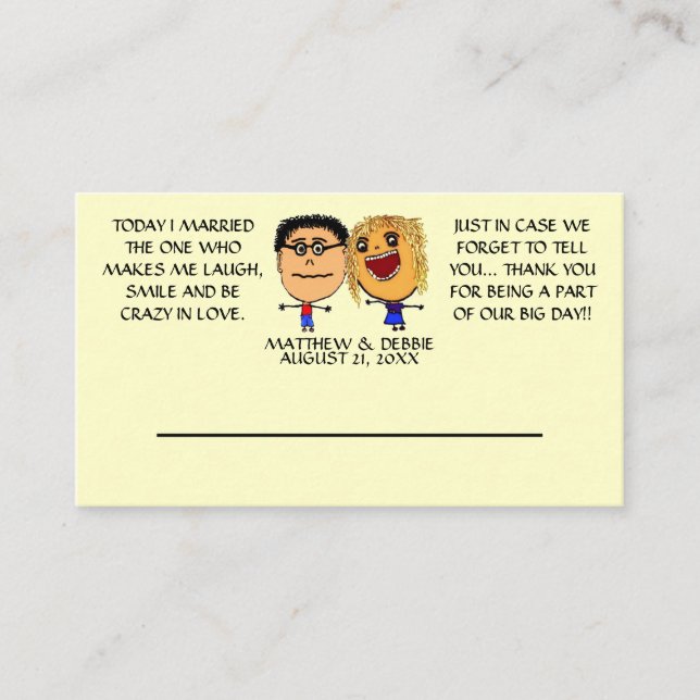 Mekard för min bästa vän Bröllop Placeringskort (Framsida)