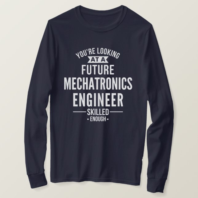 Mekatronisk gåva från ingenjör t shirt (Design framsida)