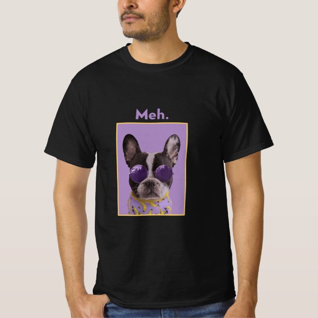 Mekigt rolig hund meme t-shirt  (Framsida)