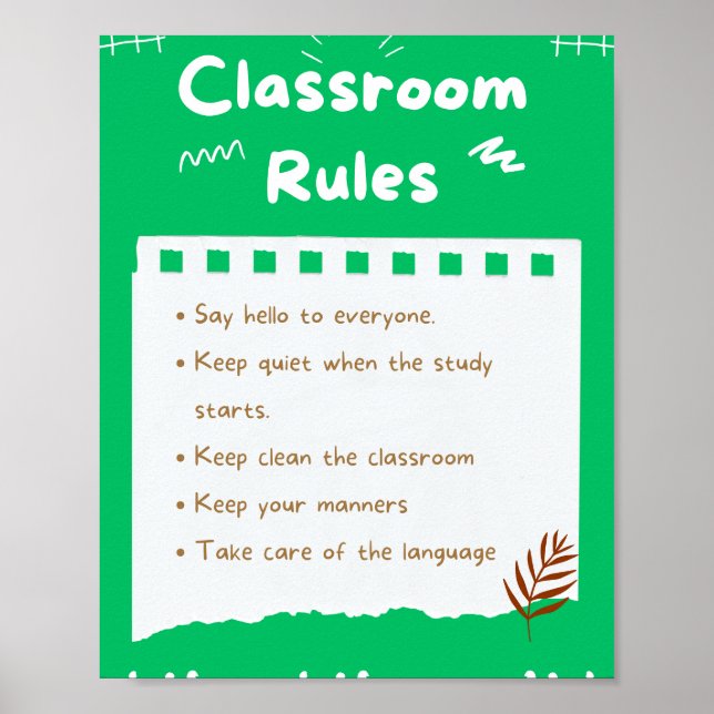 MEKIMI - Aesthetic Printable Classroom Regler Poster (Framsidan)