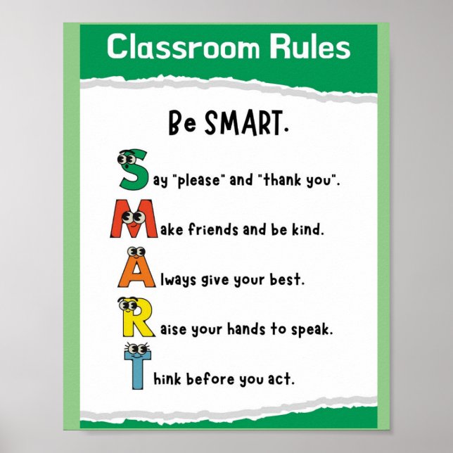 MEKIMI - Kreativ Classroom Regler Poster (Framsidan)