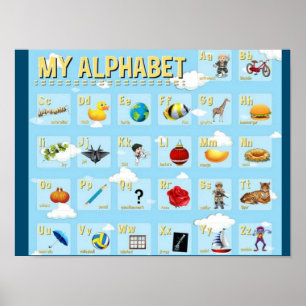 MEKIMI - Poster design för engelska alfabet