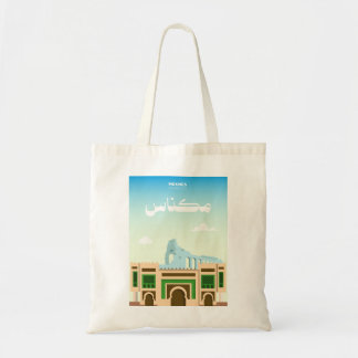 Meknes Morocco Tote – Artistic City Illustration Tygkasse