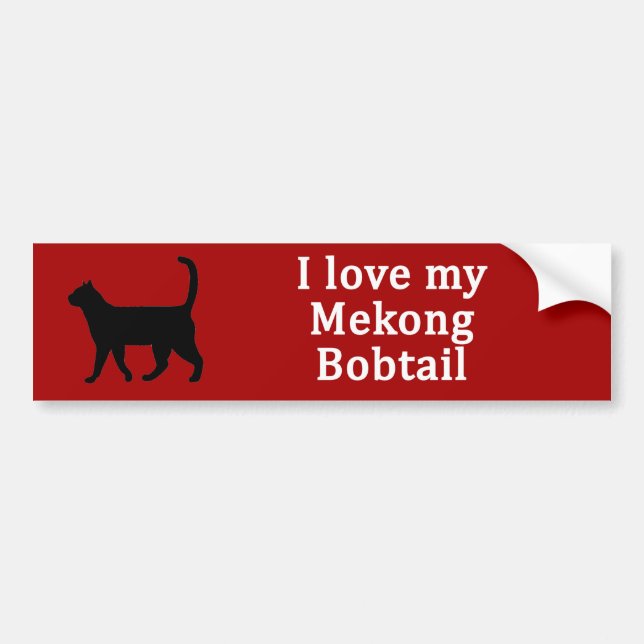 Mekong Bobtail Kärlek Bildekal (Framsidan)