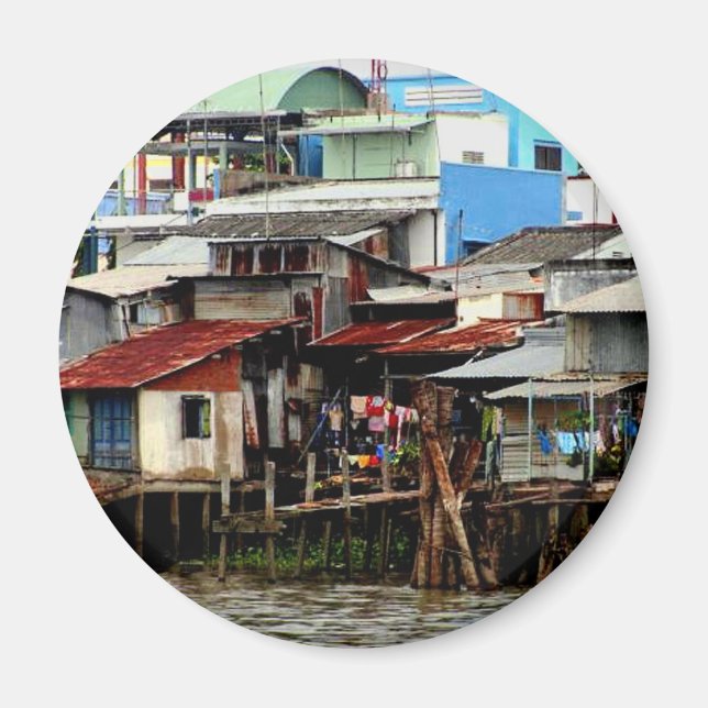 Mekong River Houses Magnet (Framsidan)