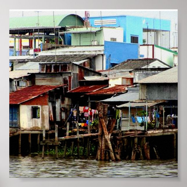 Mekong River Houses Poster (Framsidan)