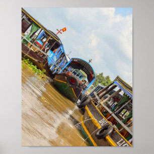 Mekong River i Vietnam Poster