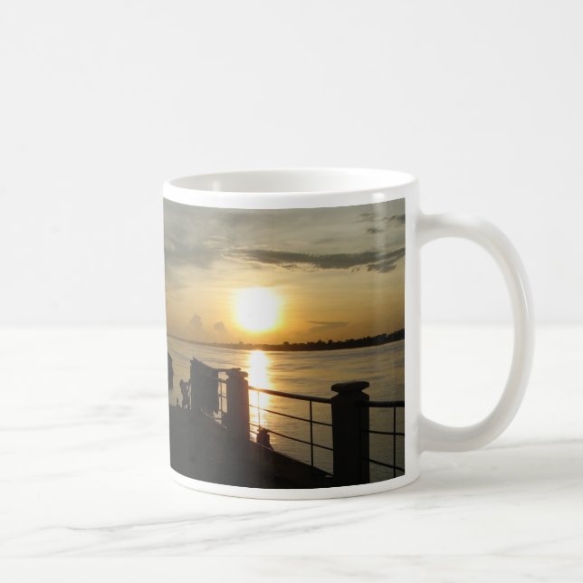 Mekong River Sunset ... Nong Khai, Isaan, Thailand Kaffemugg (Höger)