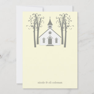 Meksiskt chapel Bröllop - enkelt tack, ditt kort