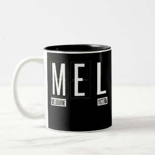 MEL - den Melbourne - Victoria Australien Två-Tonad Mugg