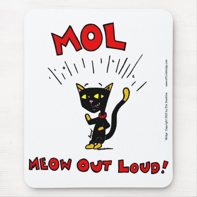 Mel ’MOL: MEOW OUT LOUD’ Mousepad Musmatta (Framsidan)