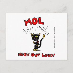 Mel "MOL: MEOW OUT LOUD" vykort