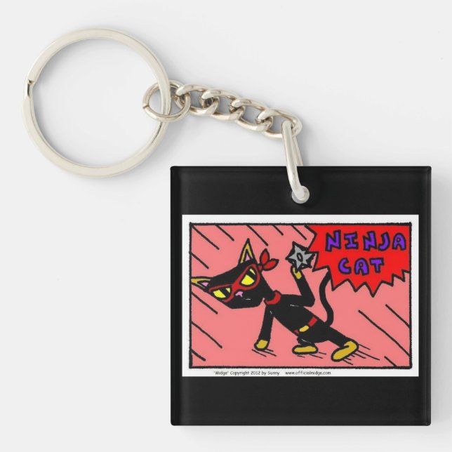 Mel NINJA CAT Acrylic Keychain (Framsidan)