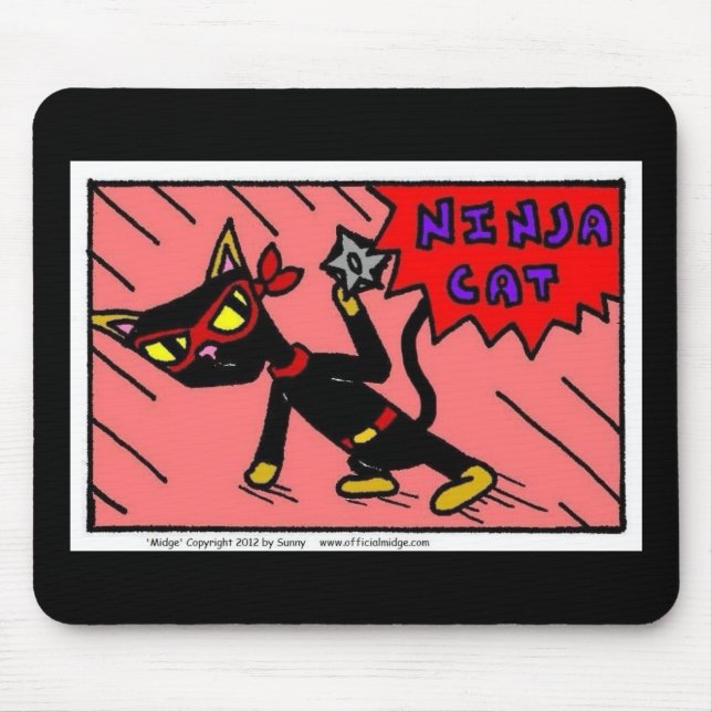 Mel NINJA CAT Mousepad Musmatta (Framsidan)