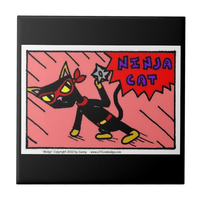 Mel NINJA CAT Tile Kakelplatta (Framsidan)