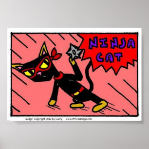 Mel NINJA CAT-utskrift Poster