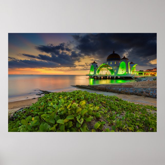 Melaka under Sunset | Masjid Selat Poster (Framsidan)