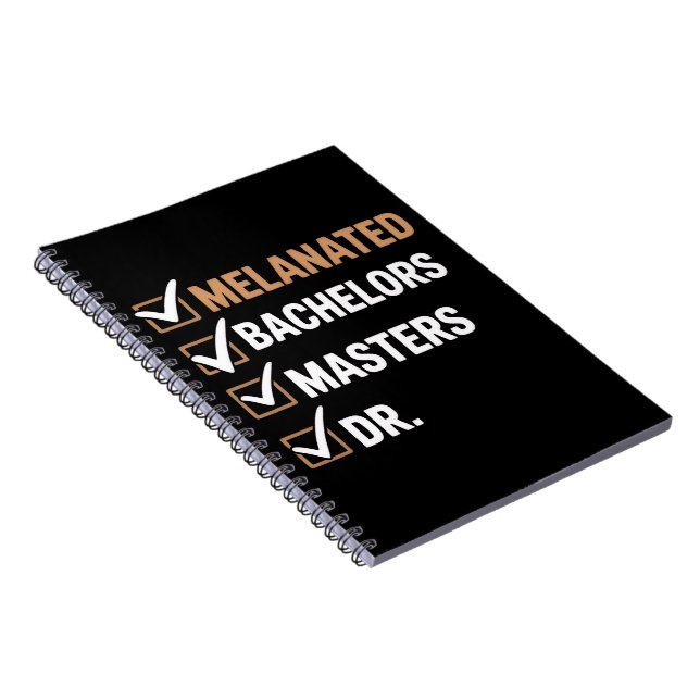 Melanated Doctorate Graduation PhD EDD Bachelor  Anteckningsbok (Högra Sidan)