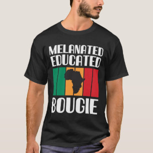 Melanated utbildade flickan för t shirt