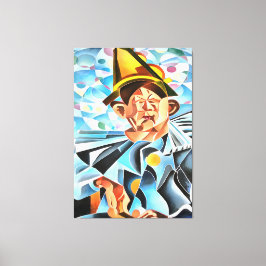 Melancholclown Geometric Art Canvastryck
