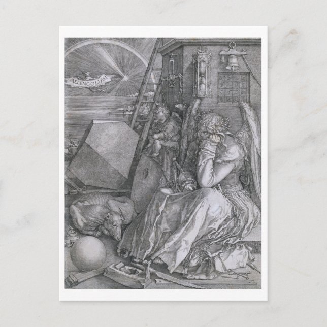 Melancholia, Albrecht Durer Vykort (Framsida)
