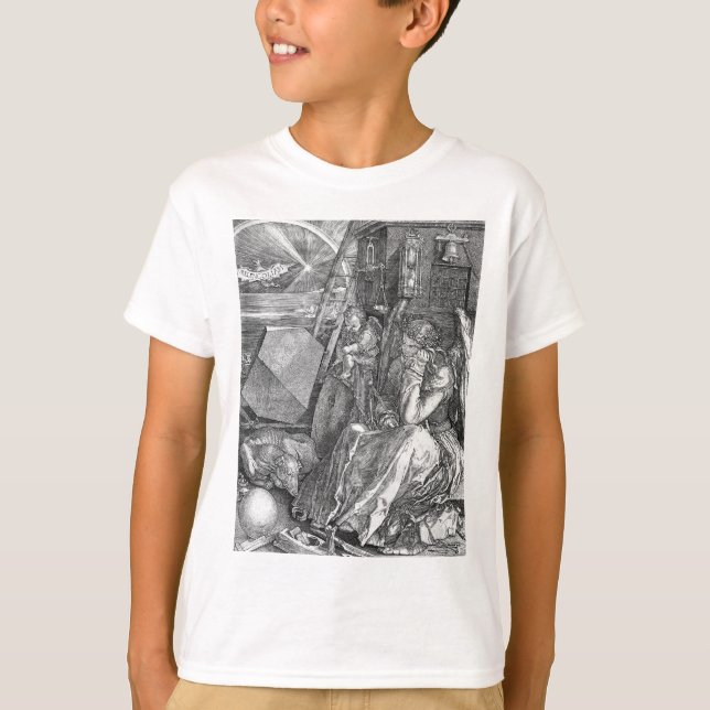 Melancholia av Albrecht Durer T-shirt (Framsida)