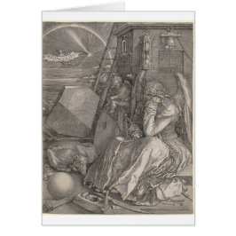 Melancholia I, Engrave av Albrecht Durer Hälsningskort