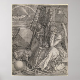 Melancholia I, Engrave av Albrecht Durer Poster