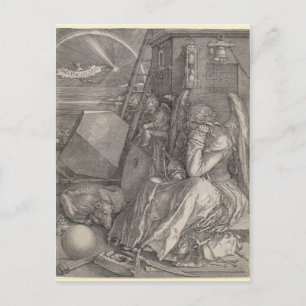 Melancholia I, Engrave av Albrecht Durer Vykort