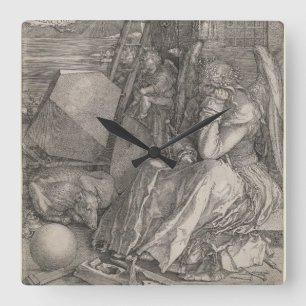 Melancholia mig och att inrista vid Albrecht Durer Fyrkantig Klocka