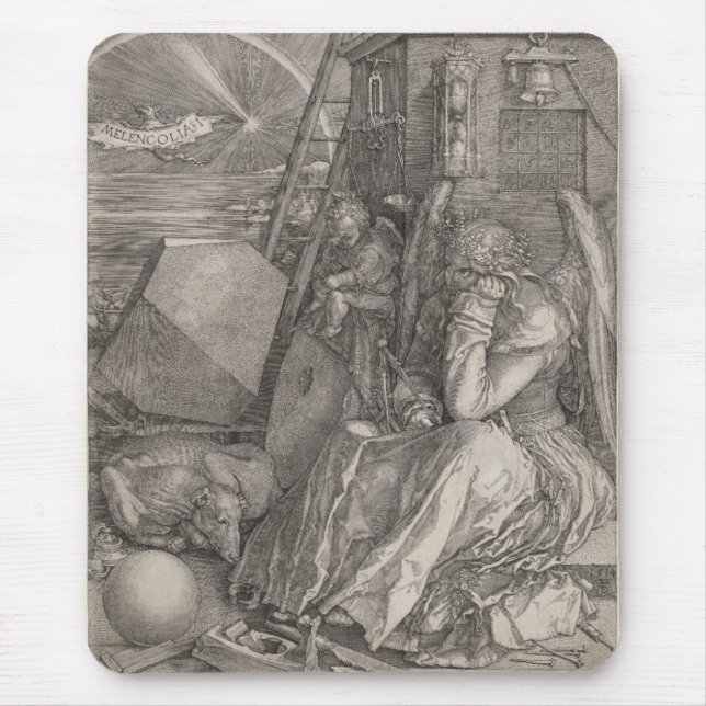 Melancholia mig och att inrista vid Albrecht Durer Musmatta (Framsidan)