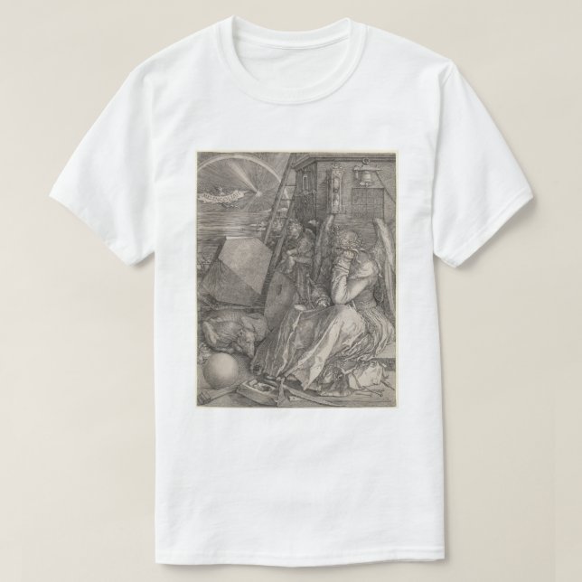 Melancholia mig och att inrista vid Albrecht Durer T Shirt (Design framsida)