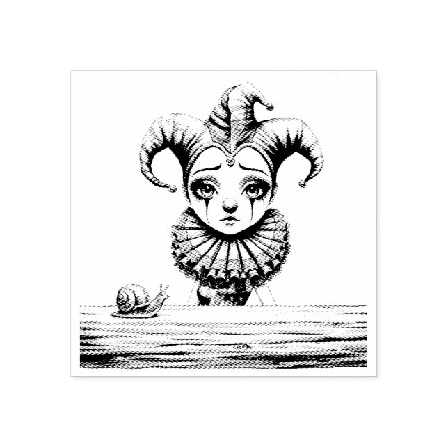 Melancholic Harlequin  Stämpel (Tryck)